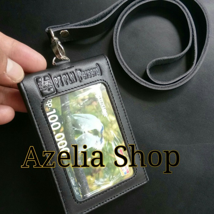 Jual Id Card - Id Card Holder Kulit Asli-Pln-Name Tag Kulit Tali-Sapi ...