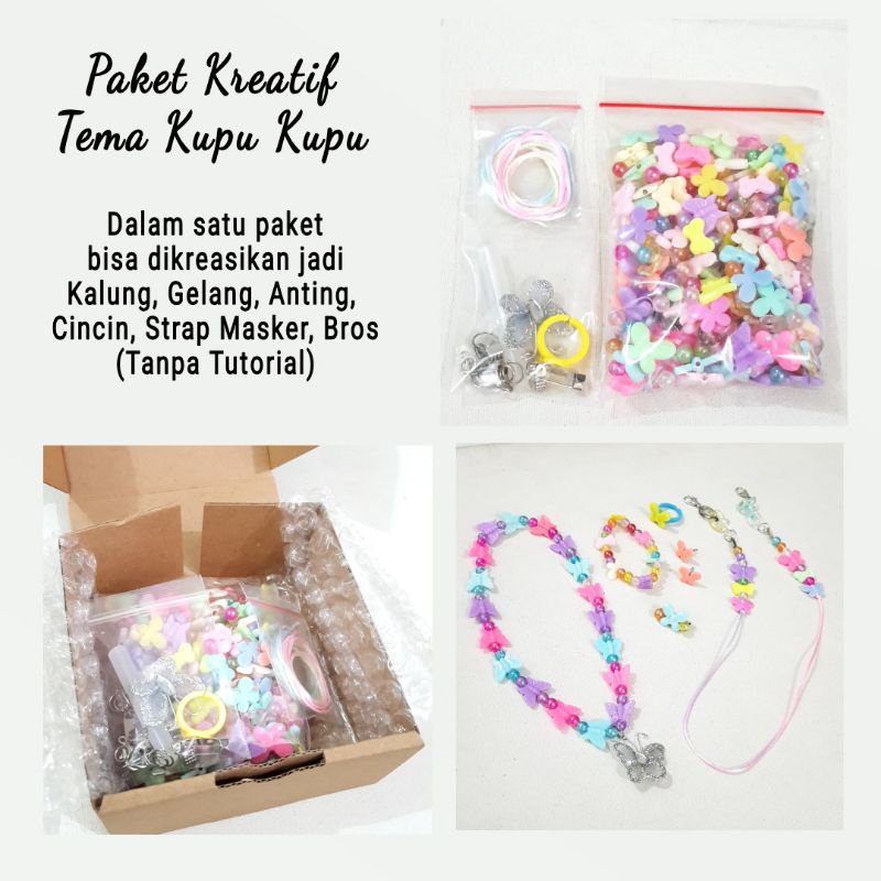 Jual * 1 Set Paket Meronce Mote DIY Bahan Ketrampilan Kreatif (tanpa ...