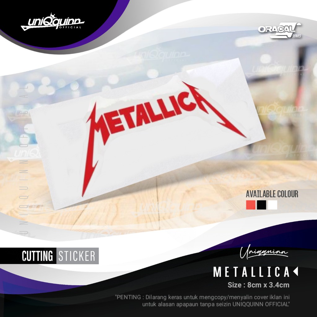 Jual UQ Cutting Sticker Musik Metallica | Stiker Metallica | Shopee ...