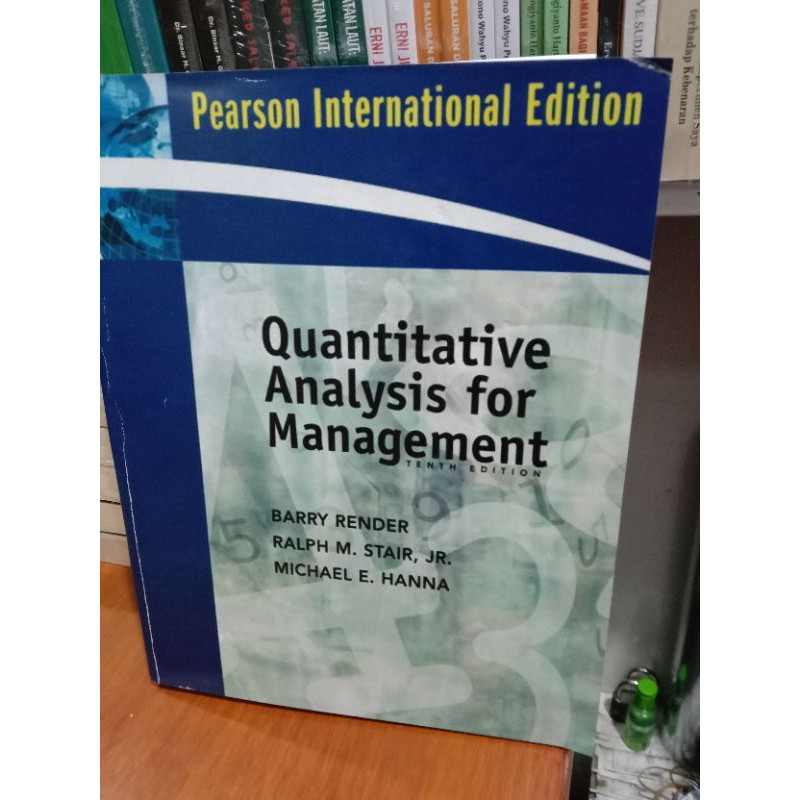 Jual Buku Quantitative Analysis For Management Tenth Edition Shopee Indonesia 0767