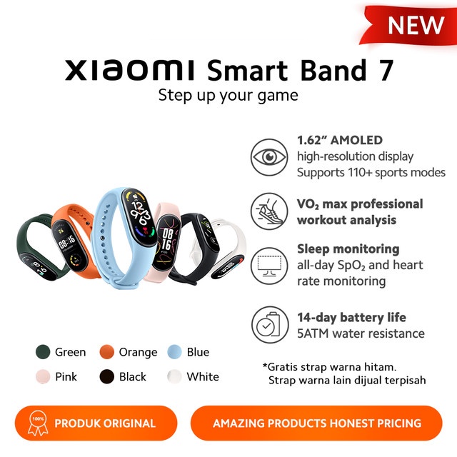 Jual Xiaomi Mi Band 7 Black Original | Shopee Indonesia