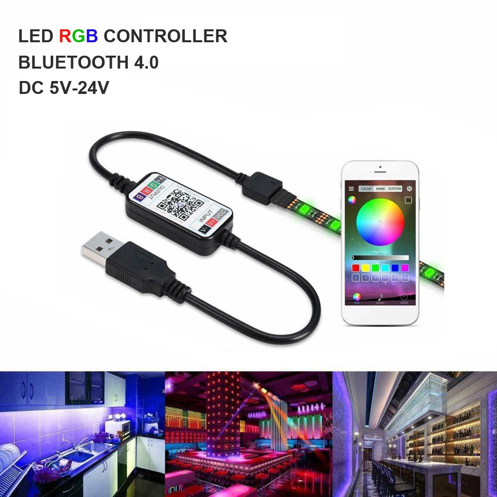 Jual RGB LED Strip 5050 3528 Music Sensor Bluetooth Android RGB