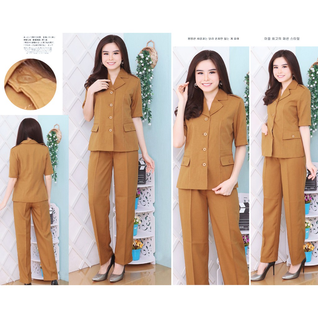 Jual Seragam Dinas Wanita Baju Lengan Pendek Set Rok Pendek Pemda Tua ...