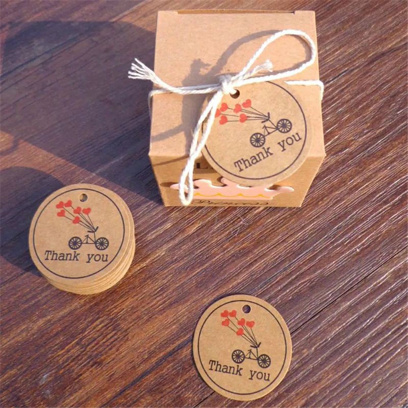 Jual 1set = 10pc Hand Tag Kraft Gantung Label ' THANK YOU ' | Shopee ...
