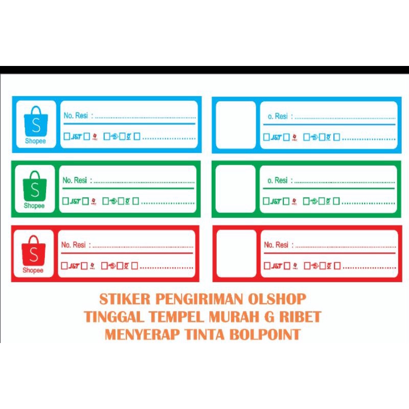 Jual Label Resi, Stiker Resi, Stiker pengiriman Murah | Shopee Indonesia