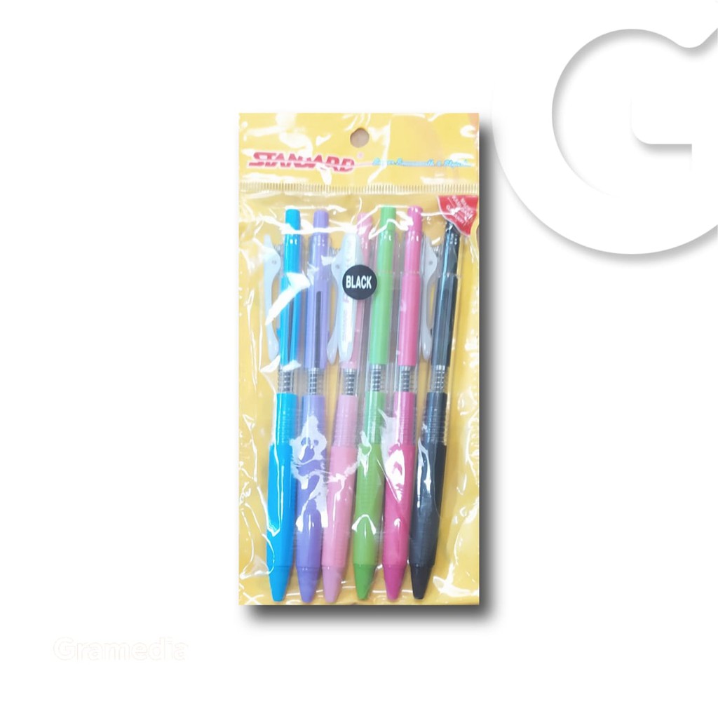 Jual Gramedia Gorontalo - Standard Ballpoint R6 Fine Black/6pcs ...