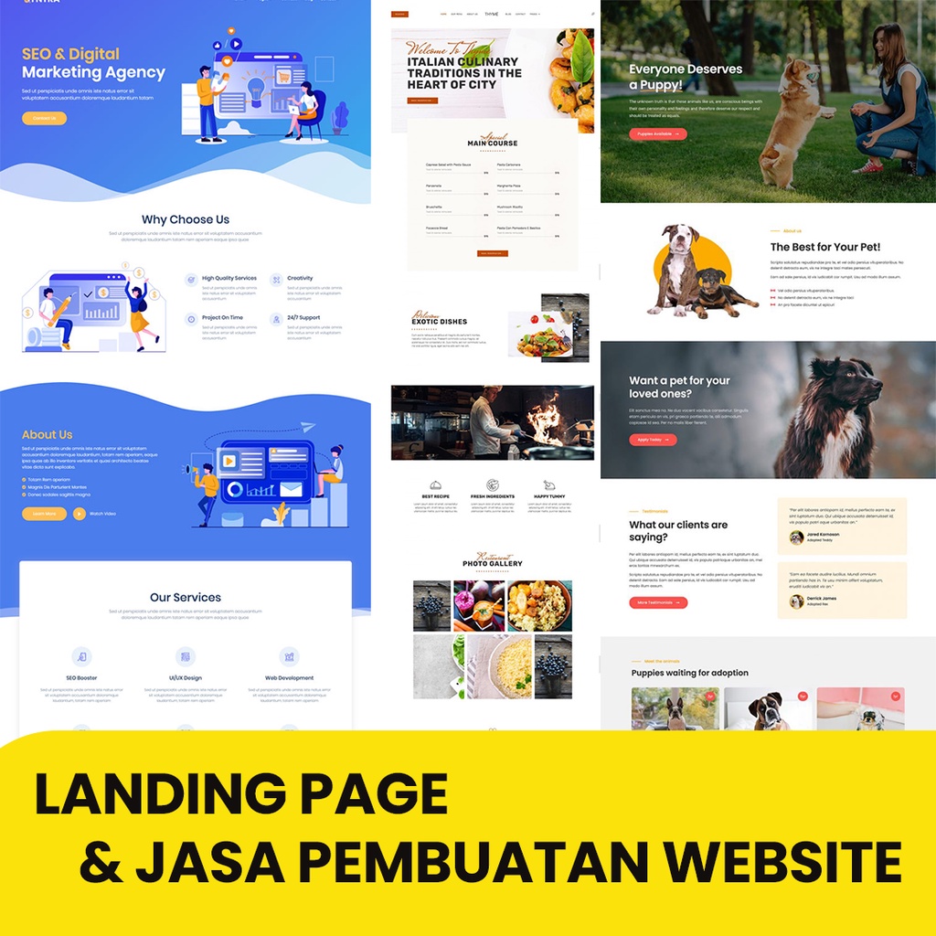 Jual Jasa Pembuatan Landing Page Website Gratis Konsultasi Shopee