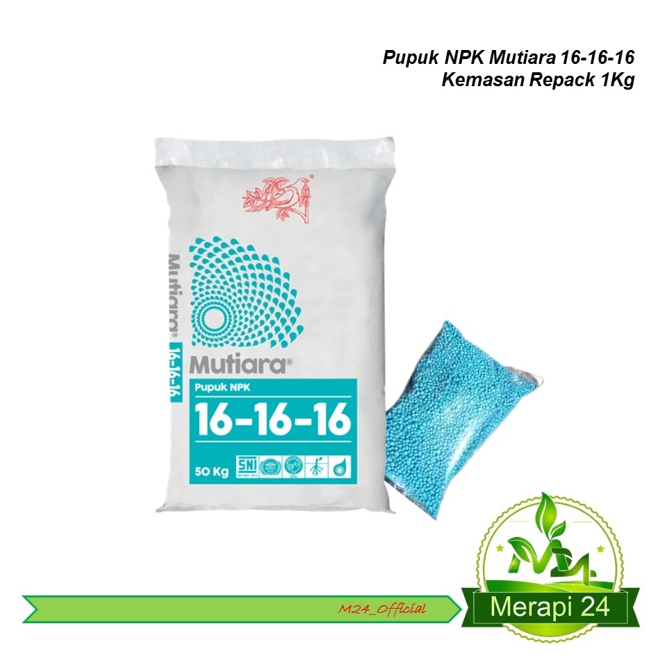 Jual Pupuk Npk Mutiara 16 16 16 Repack 1kg Shopee Indonesia 6119