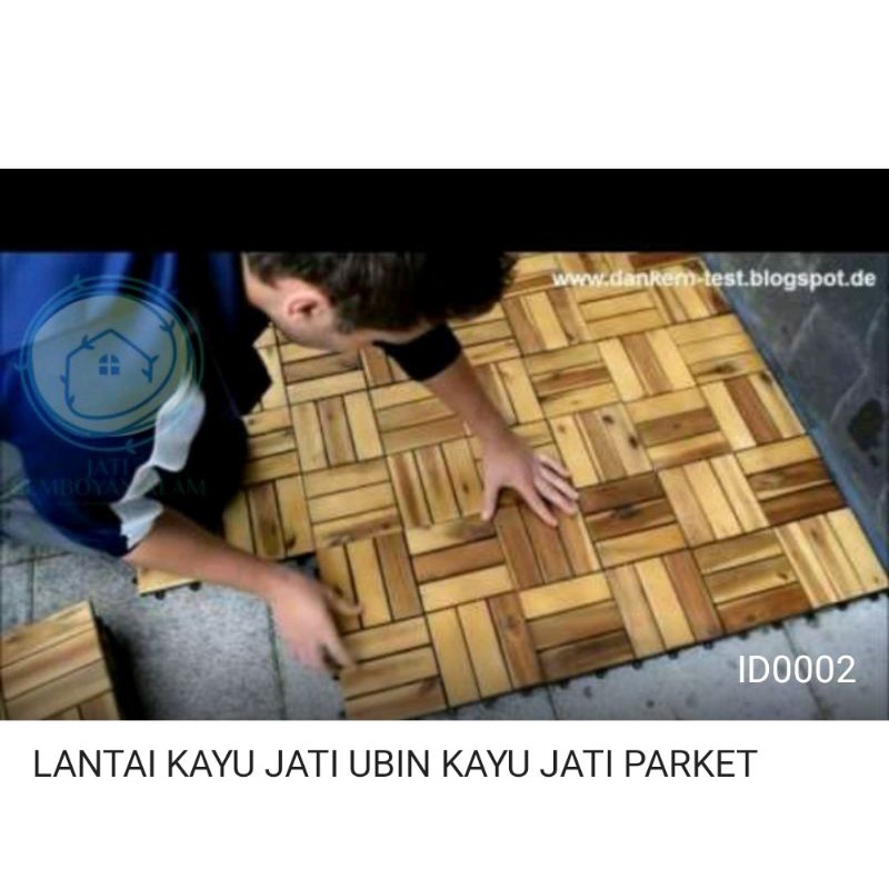 Jual Lantai Kayu Jati Outdoor Decking Tile Untuk Taman Kolam Shopee