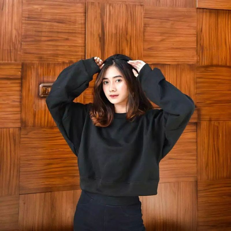Sweater Wanita Yang Lagi Baju Sweater Shopee Jual OVERSIZE CROP