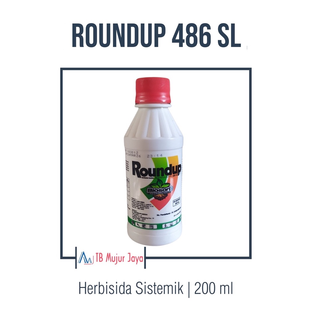 Jual Herbisida Obat Pembasmi Rumput Sistemik Roundup 486 Sl 200 Ml