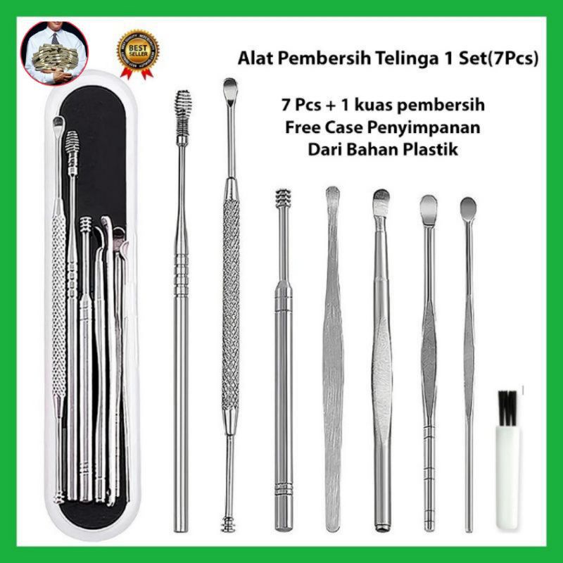 Jual Alat Pembersih Telinga Korek Kuping Ear Wax Picker 7 PCS | Shopee ...