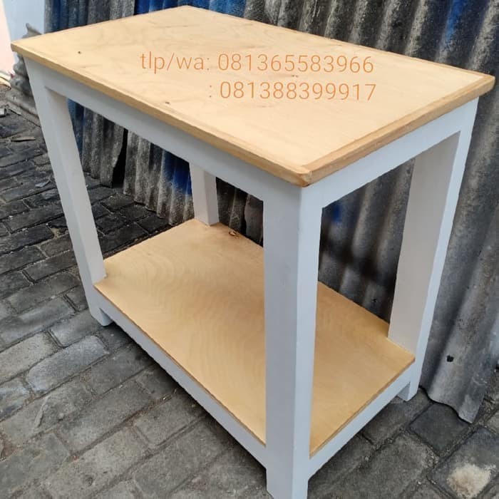 Jual Meja Rak/Meja 2 Tingkat/Meja Serba Guna diCat seluruhnya. | Shopee ...