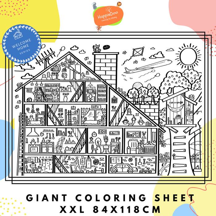 Jual Giant Coloring Sheet / Giant Coloring Poster / Kertas Mewarnai