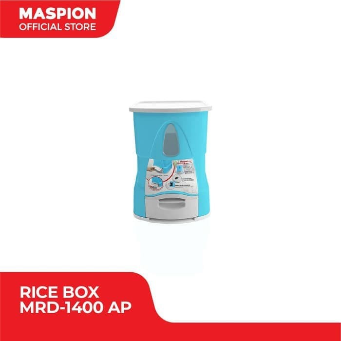 Jual Maspion Rice Box MRD 1400 AP / Tempat Penyimpanan Beras 14 KG ...