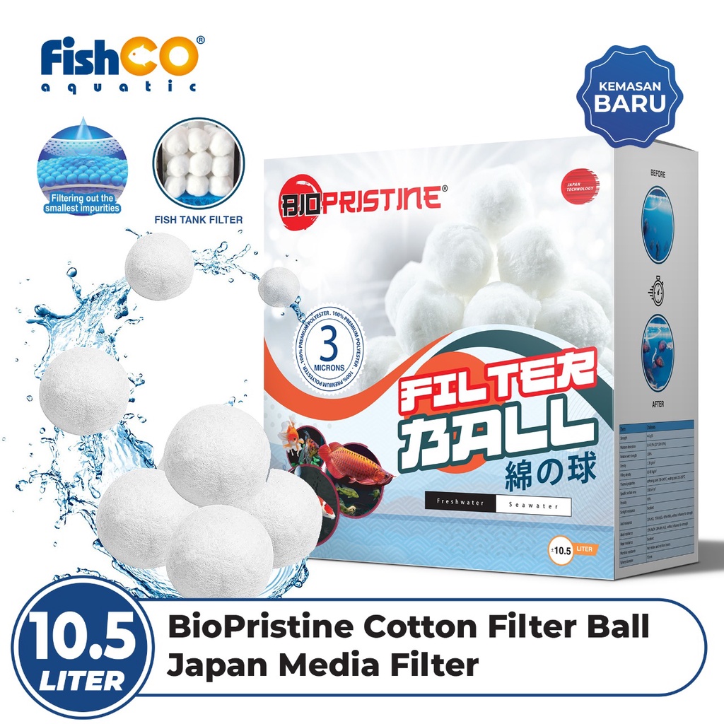 Jual Media Filter Aquarium Bio Fiber Cotton Crystal Ball Premium