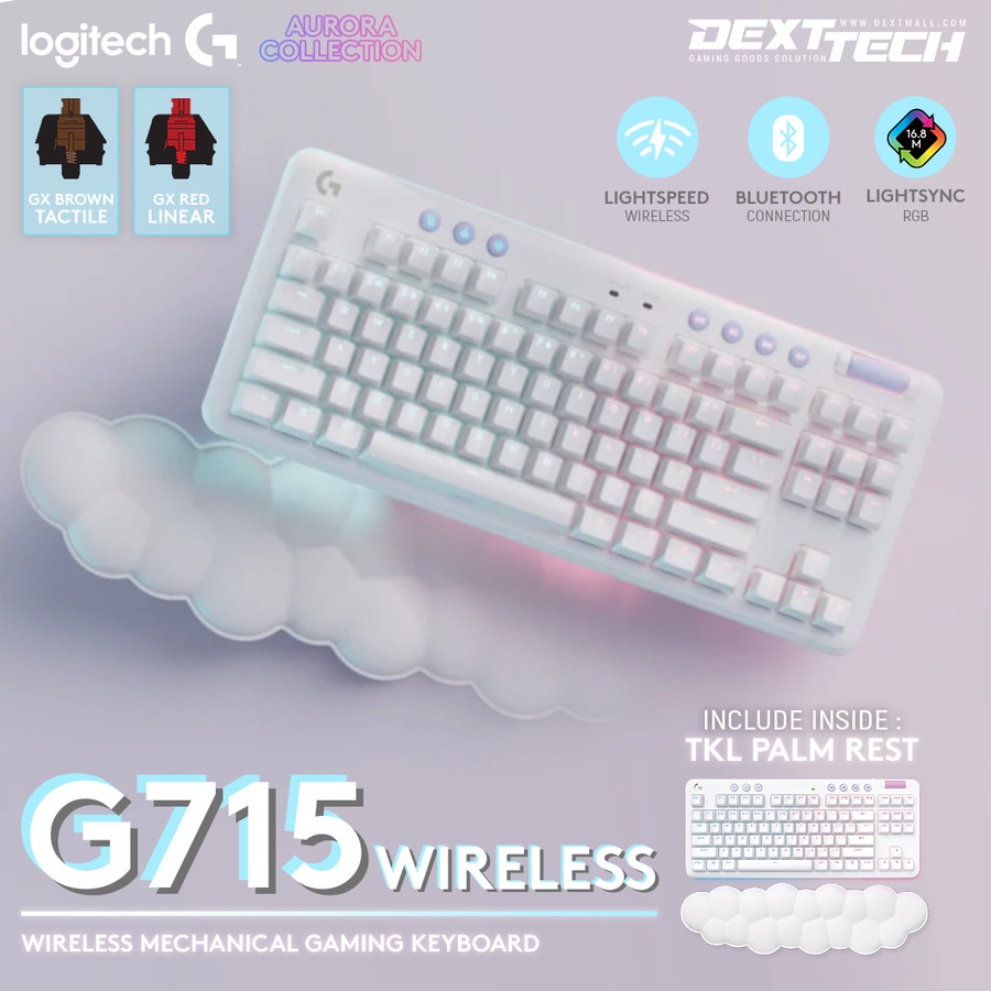 Jual Logitech G715 Aurora TKL Mechanical Wireless Gaming Keyboard ...