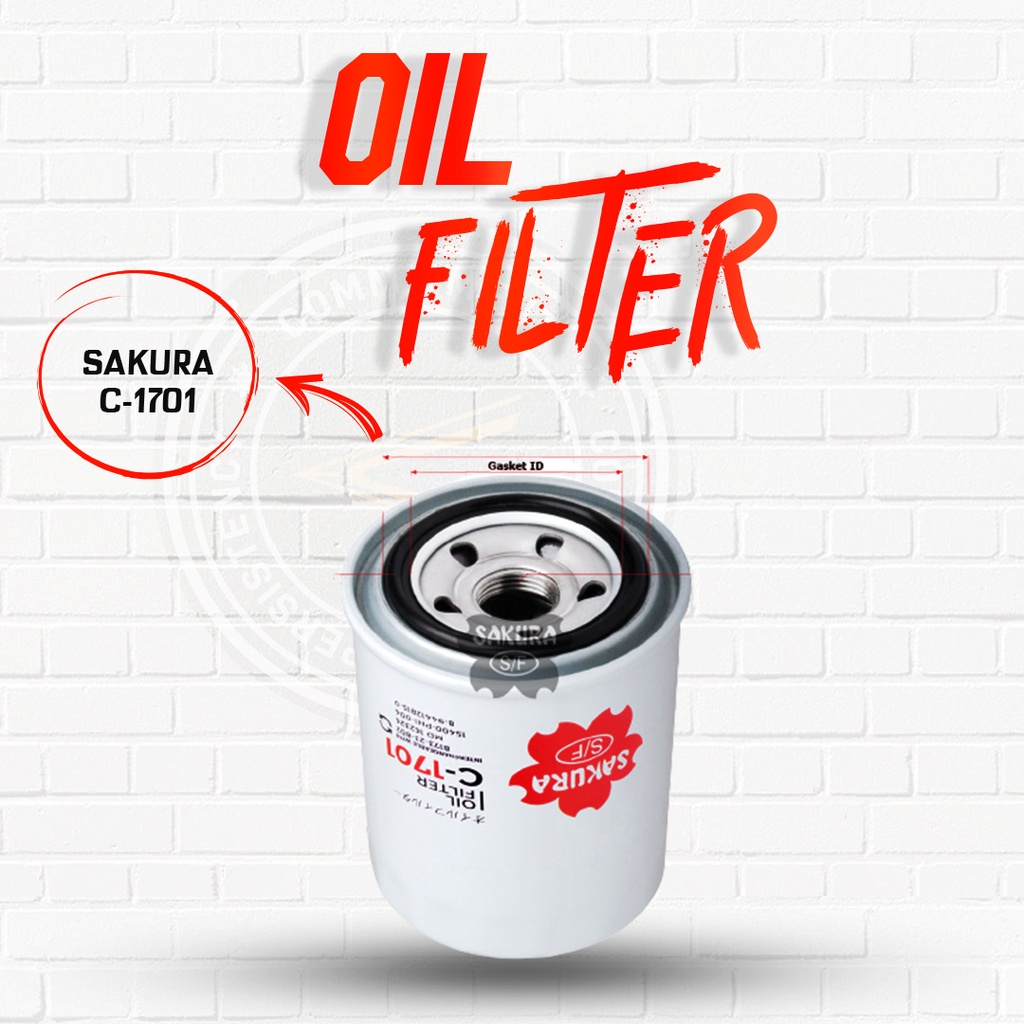 Jual Sakura Oil Filter C1701/ C1701 / Sakura Filter Isuzu Yanmar Shopee Indonesia