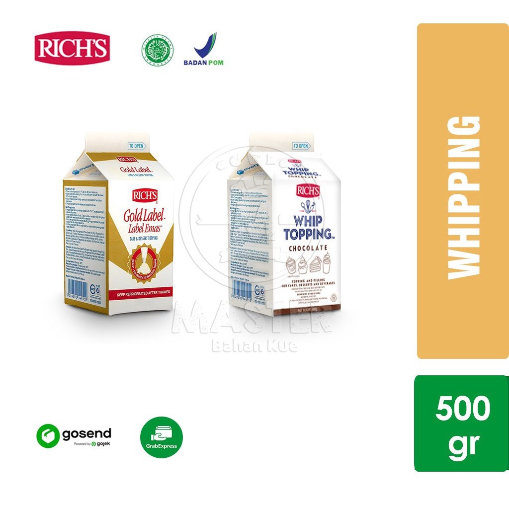 Jual Rich Gold Label Whipping Cream [500 gr] KHUSUS INSTANT Shopee Indonesia