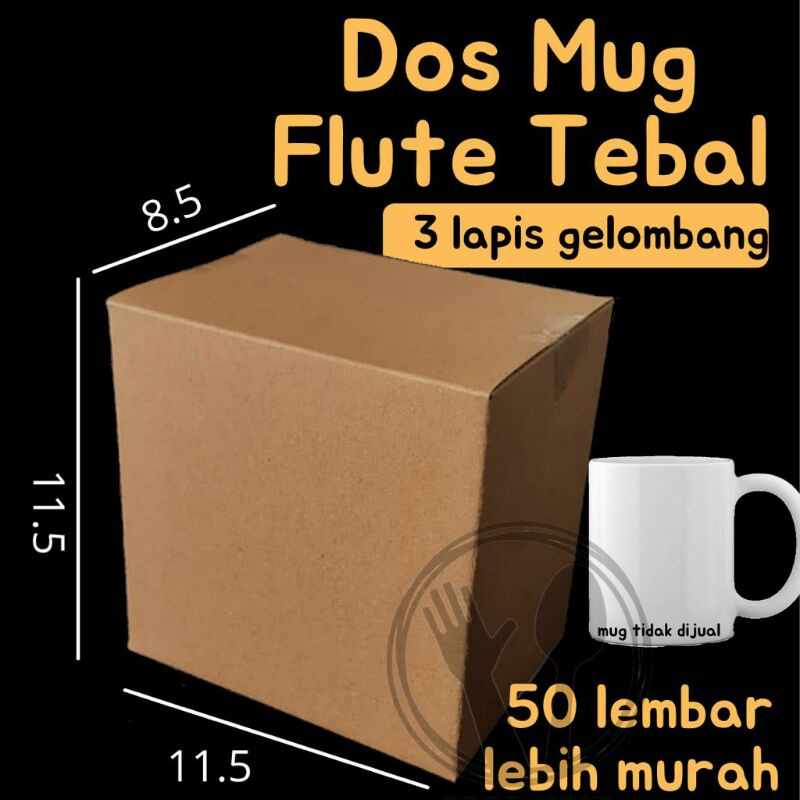 Jual DUS MUG BOX MUG CORRUGATED FLUTE TEBAL DOS MUG KOTAK GELAS MUG ...