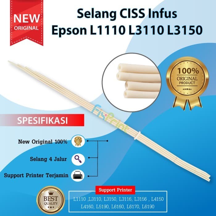 Jual Selang Ciss Infus Printer Epson L1110 L3100 L3101 L3110 L3116 L3150 L3156 L4150 L4160 L5190 6658