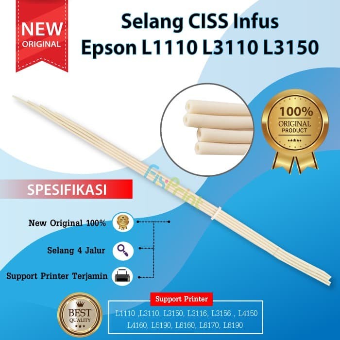 Jual Selang Ciss Infus Printer Epson L1110 L3100 L3101 L3110 L3116 L3150 L3156 L4150 L4160 L5190 0724