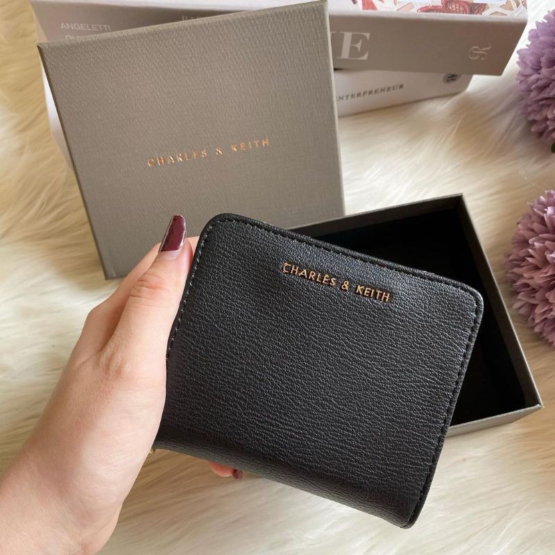 Jual Charles and Keith CrocEffect Small ZipAround Wallet Original Shopee Indonesia