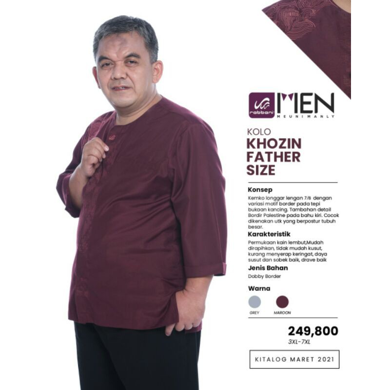 Jual RABBANI KOLO KHOZIN FATHER SIZE | Shopee Indonesia