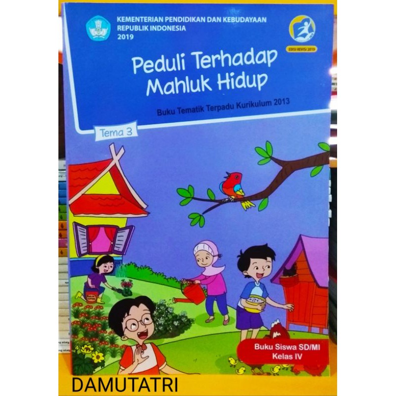 Jual Buku Pelajaran Tema 3 Kelas 4 Kemendikbud Full Colour Shopee