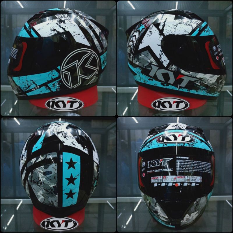 Jual Helm Full face KYT R-10 Motif Serie #3 Size M - L - XL (Bisa Bayar ...