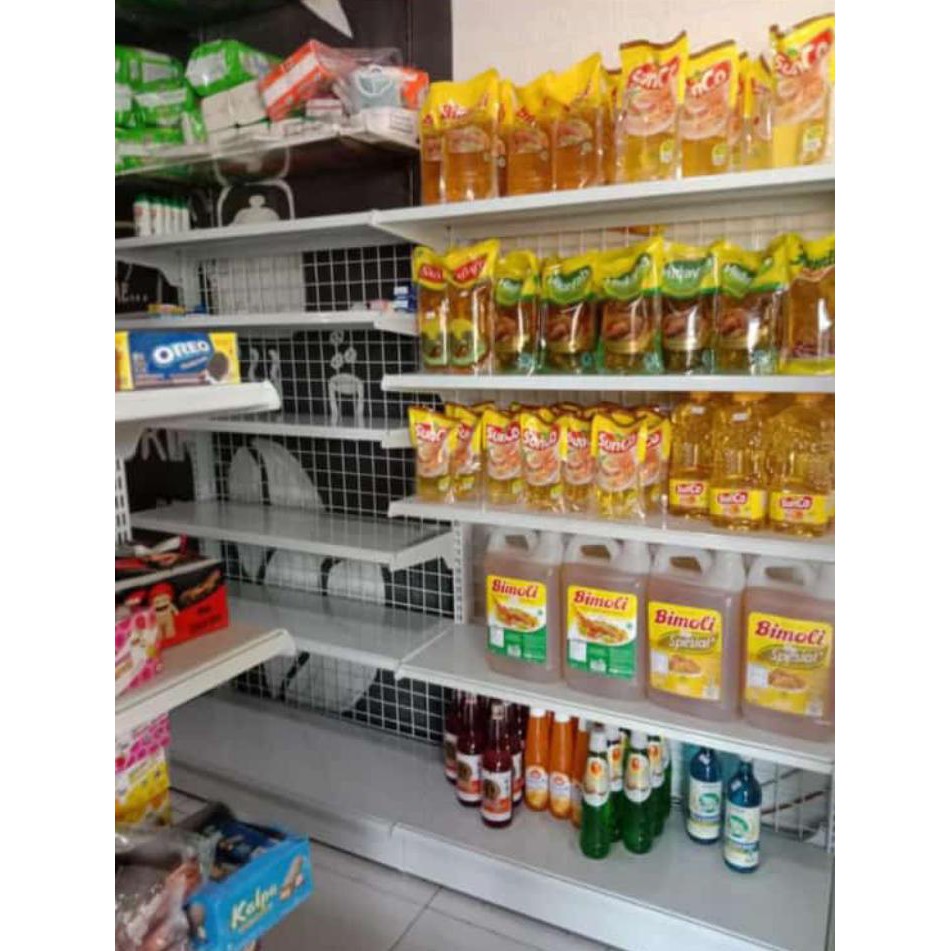 Jual Paket Rak Single Satu Sisi/Rak Minimarket/Rak Besi Baja Tahan ...