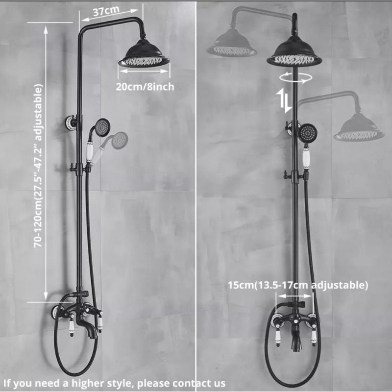 Jual Shower Set Hitam Vintage Retro Black Shower Hitam Estetik Shower ...