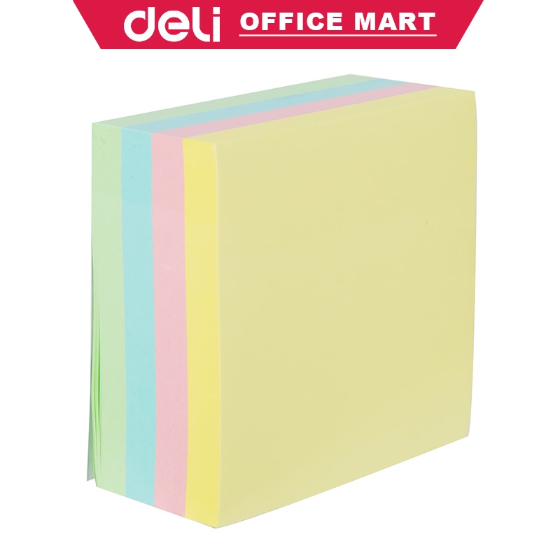 Jual Deli Sticky Notes 100 Lembar Notepad Catatan Tempel 4 Warna 3 inci ...