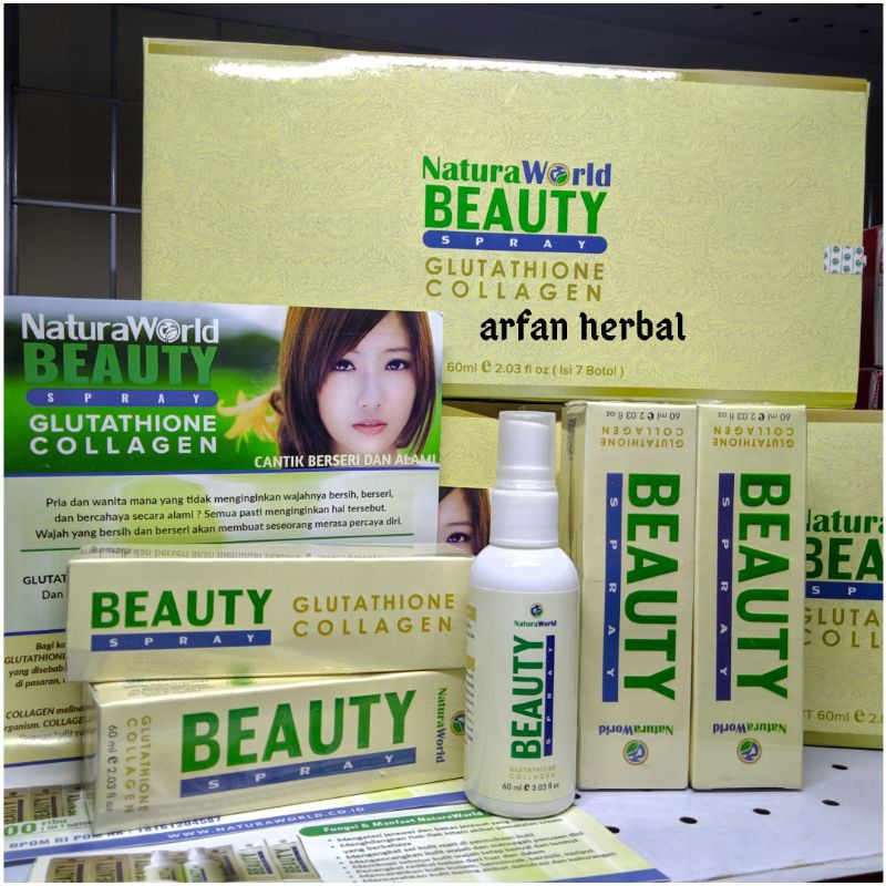 Jual Natura Beauty Spray Natura World ORIGINAL Collagen Dan Glutahione ...