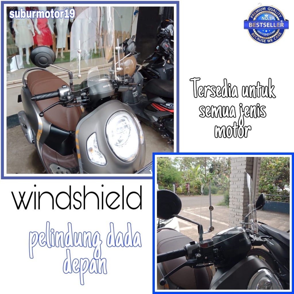 Jual Windshield Motor Universal Untuk Semua Jenis Motor Visor Temeng