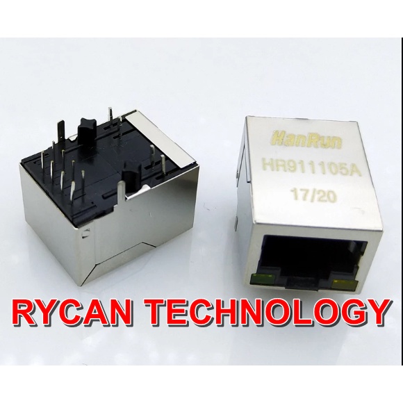 Jual RJ45 HR911105A PCB Socket Lan Ethernet Adapter Hanrun Konektor ...