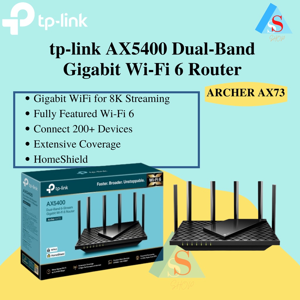 Jual TP-Link Archer AX73 AX5400 Dual-Band Gigabit Wi-Fi 6 Router ...