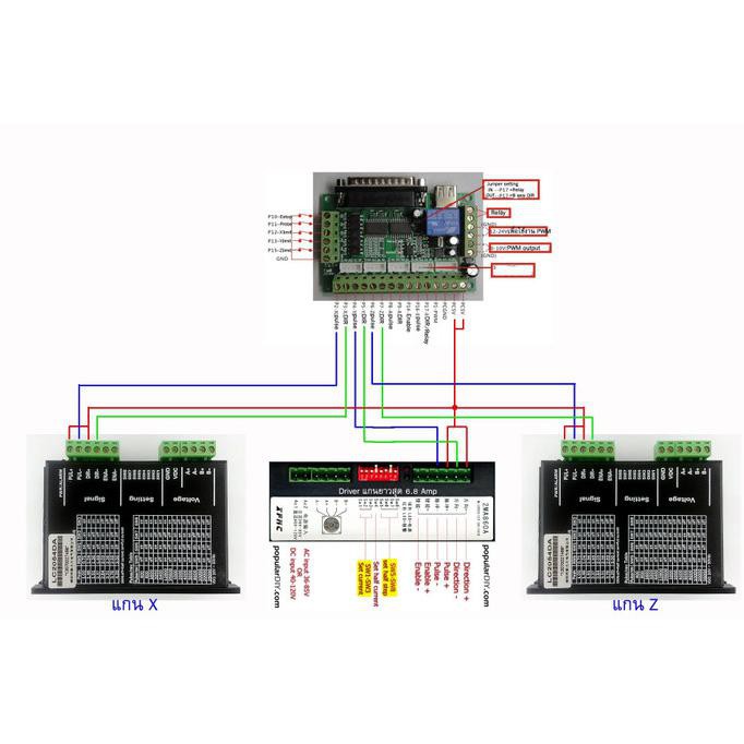 Jual Mach3 Cnc 5 Axis Router Controller Interface Board Usb Power Ag07 ...