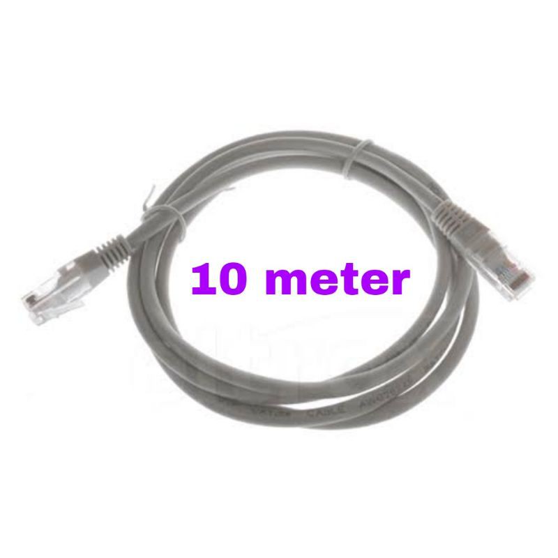 Jual kabel LAN RJ45 10 meter kabel putih komputer internet UTP | Shopee ...