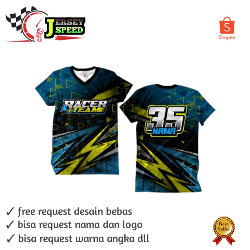 Jual Jersey Racing Custom full Printing | Shopee Indonesia