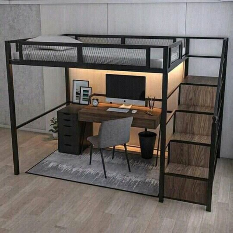 Jual LOFT BED MINIMALIS COSTUM MULTIPLEX, Costumer | Shopee Indonesia