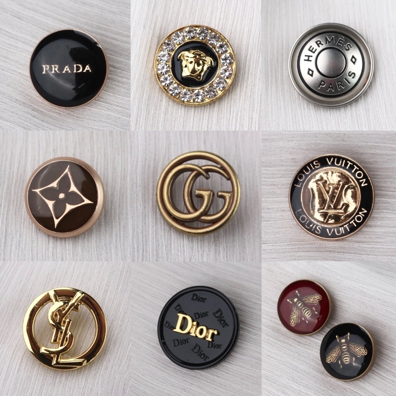 Jual Kancing Vintage Langka Unik Brand Designer | Kancing Jahit Baju