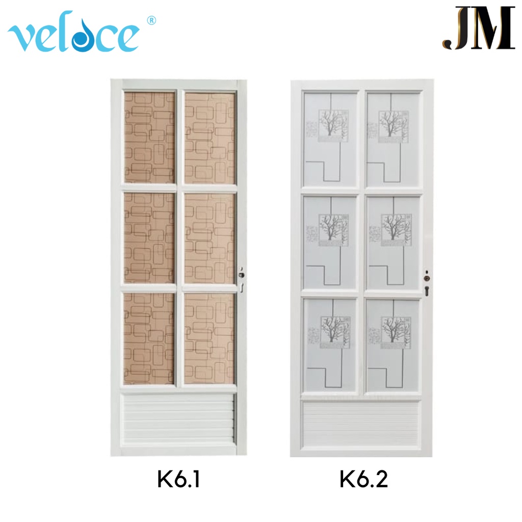 Veloce Pintu kaca aluminium/pintu kamar mandi bukaan kanan dan kiri pintu  kaca 6