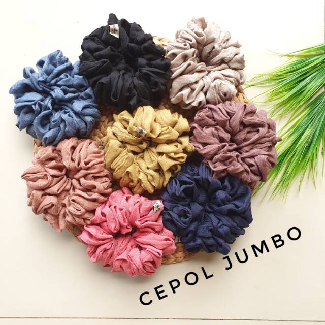 Jual Scrunchiecepolikat Rambutkuncir Cepolkuncir Jumbocepol Jumboscrunchie Jumbo Shopee 