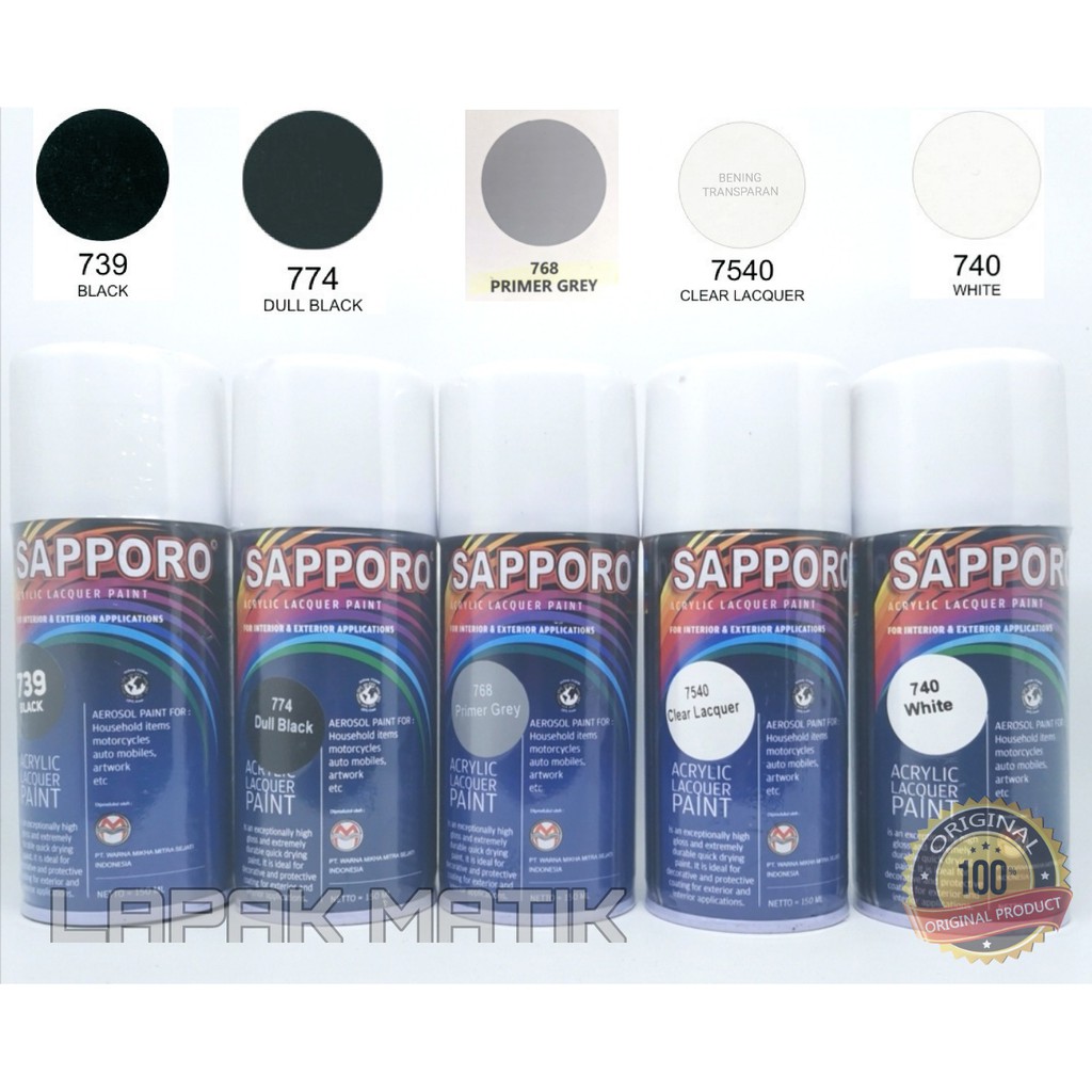 Jual Pilok Sapporo HITAM PUTIH CLEAR EPOXY HITAM DOP 150ml | Shopee ...