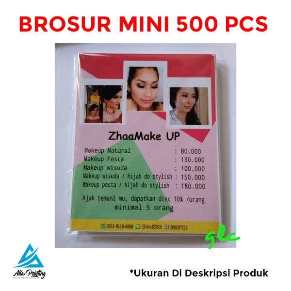 Jual PAKET 500 PCS BROSUR MINI FULL COLOR | Shopee Indonesia