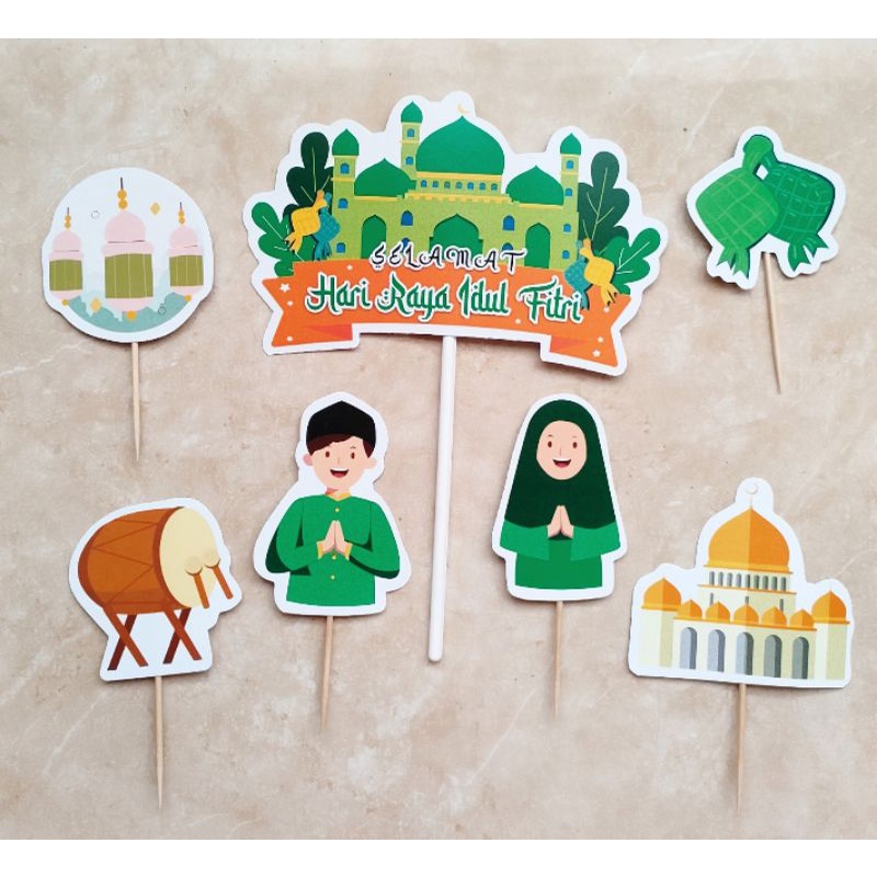 Jual Topper toper hiasan tusukan kue cake nasi tumpeng puding selamat ...