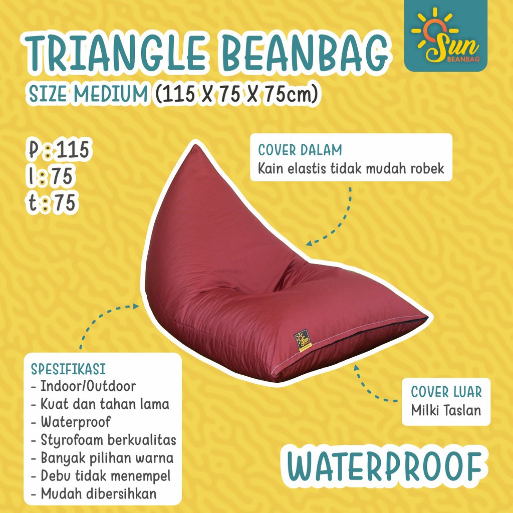 Ukuran bean bag hotsell