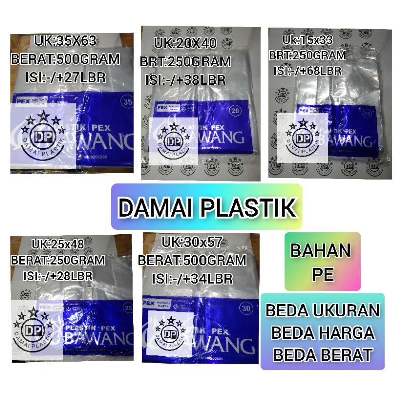 Jual Kantong Plastik Kresek Pe Pex Bening Bawang Ukuran 30 35 Shopee Indonesia 7459