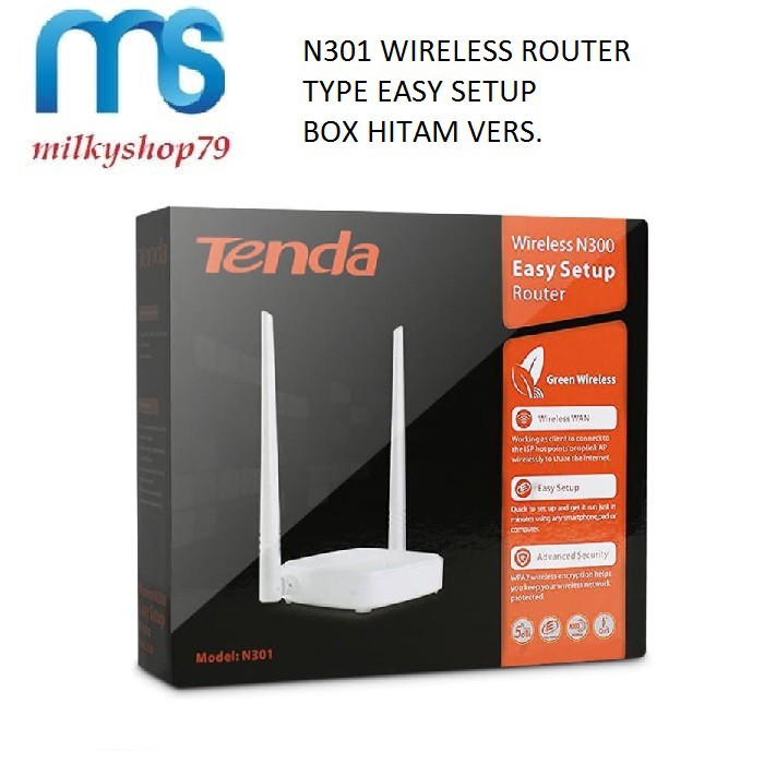 Jual TENDA N301 WIRELESS ROUTER 5 IN 1 TYPE N300 3 PORT LAN + 1 WAN NEW